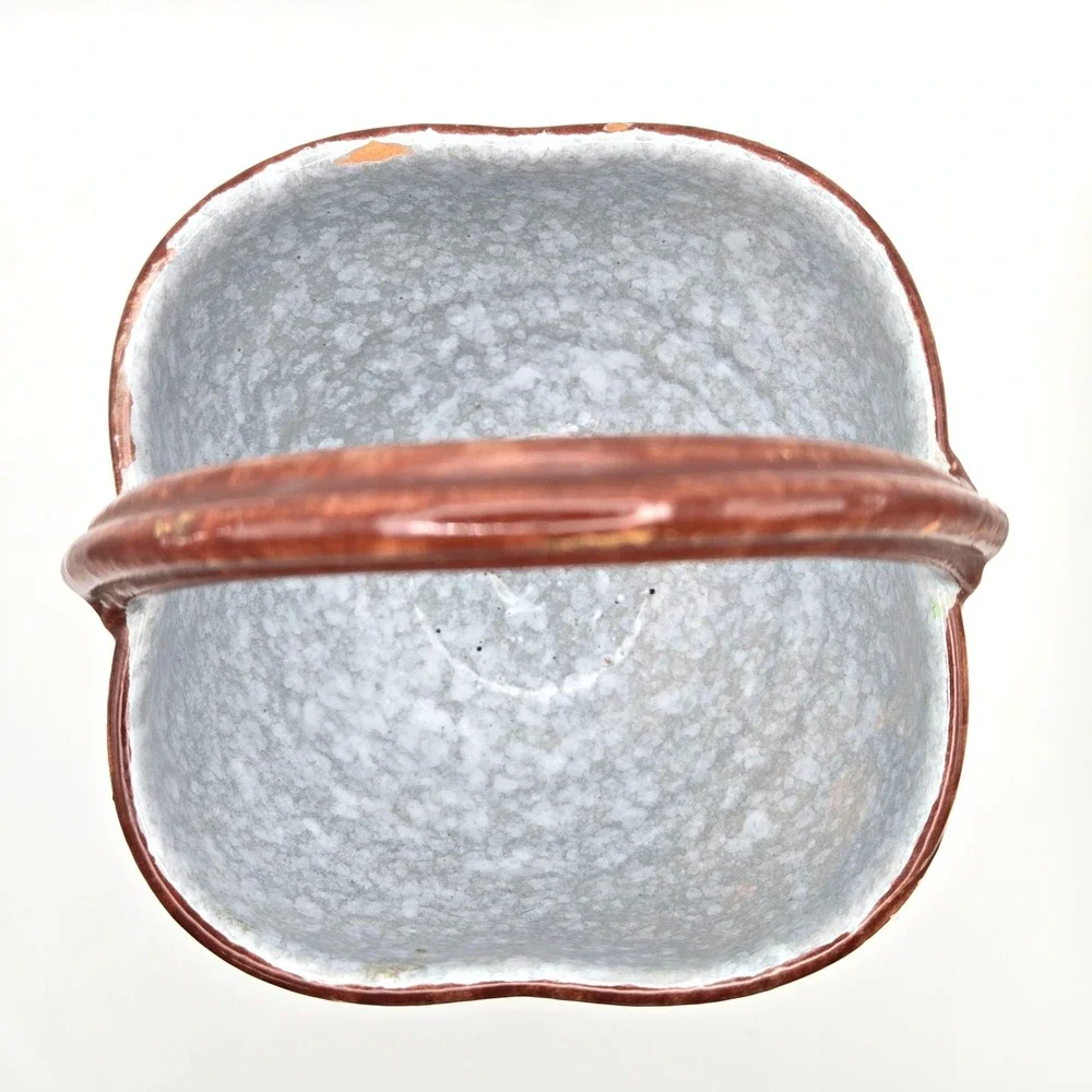 Vintage Italian Ceramic Basket Hand Painted Sunflower‎ Pottery Made in Italy